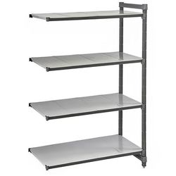 Cambro CBA216064S4580 Camshelving Basics Solid Add-On Shelf Kit - 4 Shelves, 60"L x 21"W x 64"H