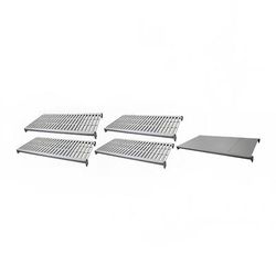 Cambro CBSK2448VS5580 Camshelving Basics Polymer Louvered/Solid Shelf Plate Kit - 24" x 48", Brushed Graphite