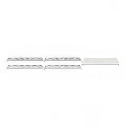 Cambro CPSK1860VS5480 Camshelving Premium Polymer Louvered/Solid Shelf Plate Kit - 18" x 60", Speckled Gray, 4 Vented Shelves and 1 Solid Shelf