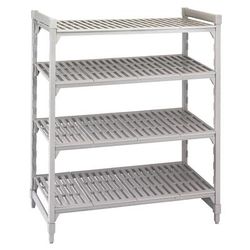 Cambro CPU213664V4480 Camshelving Premium Vented Shelving Unit - 4 Shelves, 36"L x 21"W x 64"H, 4 Vented Shelves, Gray