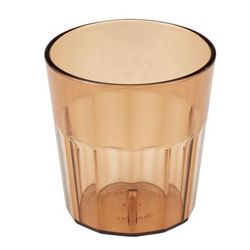 Cambro NT9153 9 3/10 oz Amber Fluted Plastic Tumbler, Yellow