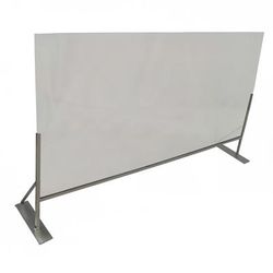 Channel SDDC-4832 Countertop Social Distancing Divider - 48"W x 32"H, Plexiglass w/ Aluminum Frame, Acrylic & Aluminum, Clear, Case of 5