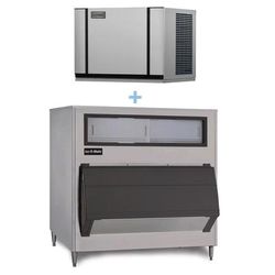 Ice-O-Matic CIM0330FA/B1325-60 316 lb Elevation Series Full Cube Commercial Ice Machine w/ Bin - 1325 lb Storage, Air Cooled, 115v, 313 lb. Production, Stainless Steel