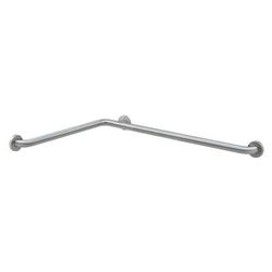 Bobrick B-68616.99 Grab Bar for Two-Wall Facility with Peened Gripping Surface, 1 1/2"D, 24"W, 36"D, Stainless Steel