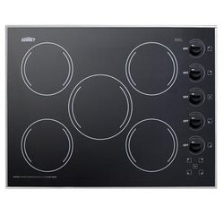 Summit CR5B273B 27" Electric Radiant Stove w/ 5 Burners - Black, 230v/3ph