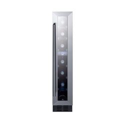 Summit 5 4/5" 1 Section Wine Cooler - 7 Bottle Capacity, 1 Zone, Silver, 115v, SWC007