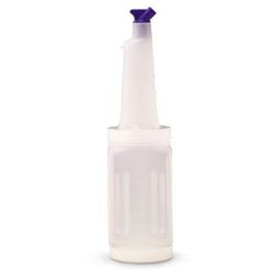 Vollrath 3632 Bar Keep Quart Jar Pack - 6 Quart Jars with Neck, Lid, Assorted Color Spouts