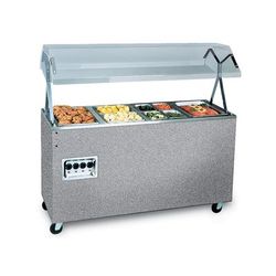 Vollrath 387312 60" Hot Food Table w/ 4 Wells & Enclosed Base, 208 240v/1ph, Gray