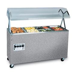 Vollrath 38732604 60" Hot Food Table w/ 4 Wells & Enclosed Base, 120/208 240v/1ph, Gray