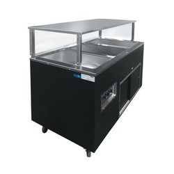 Vollrath 39709 46" Hot Food Table w/ 3 Wells & Enclosed Base, 120v, Black
