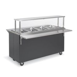 Vollrath 39732 60" Hot Food Table w/ 4 Wells & Enclosed Base, 120v, Gray