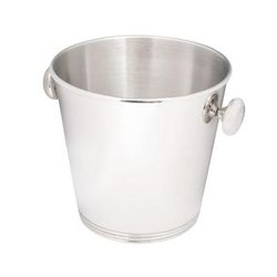 Vollrath 47620 7 3/4" Wine Bucket - Stainless Steel, Mirror Finish, Knob Handles, Silver