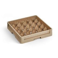 Vollrath CR8D Traex Full Size Glass Rack w/ 16 Compartments - 16 Extender, Beige