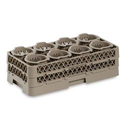 Vollrath HR1370 Flatware Dishwasher Rack - Half-Size, 8 Cylinders, Plastic, Beige