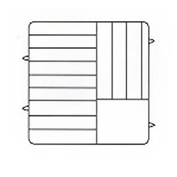 Vollrath PM1211-6 06 Dishwasher Rack - 12 Plate Capacity, 6 Extenders, Black