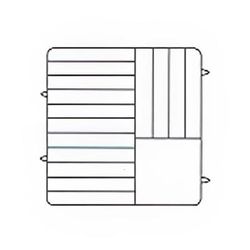 Vollrath PM1510-5 08 Dishwasher Rack - 15 Plate Capacity, 5 Extenders, Yellow