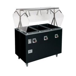 Vollrath T3870946 46" Hot Food Table w/ 3 Wells & Enclosed Base, 120v, Black