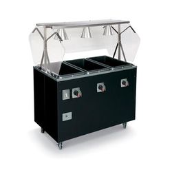 Vollrath T38768464 46" Hot Food Table w/ 3 Wells & Enclosed Base, 120/208 240v/1ph, Brown