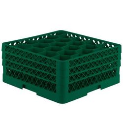 Vollrath TR11GGG 19 Rack Max Glass Rack w/ 20 Compartments - 20 Extenders, Green