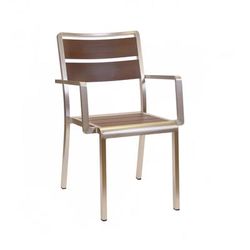 emu A1120 (24-400) Sid Indoor/Outdoor Stackable Armchair - Gray Aluminum w/ Black Aluminum Frame, Black and Gray