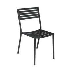 emu E263 (22) Segno Indoor/Outdoor Stackable Side Chair - Steel, Gray, Antique Iron, Powder Coated Steel