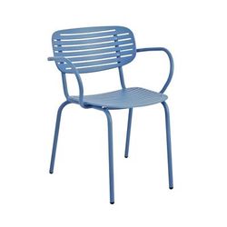 emu E640 (16) Mom Indoor/Outdoor Stackable Armchair - Steel, Blue, E-Coated Powder Finish, Marine Blue