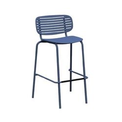 emu E649 (16) 40" Mom Barstool w/ Ladder Back & Seat - Steel, Marine Blue, E-Coated Powder Finish