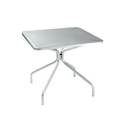emu E800 (73) 24" Square Outdoor Dining Height Table w/ Mesh Top - Steel, Cement, E-Coated Powder Finish