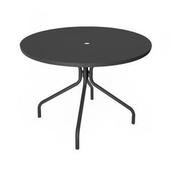 emu E828 (22) 32" Round Indoor/Outdoor Table w/ Umbrella Hole - Steel, Antique Iron