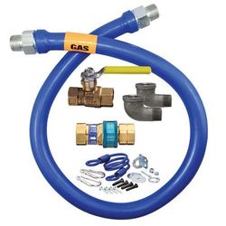 Dormont 16100KIT36 36" Gas Connector Kit w/ 1" Male/Male Couplings, Stainless Steel