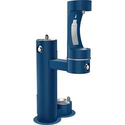 Elkay LK4420BF1LDBFRKBLU Outdoor Bottle Filling Station w/ Drinking & Pet Fountain - Non Refrigerated, Blue