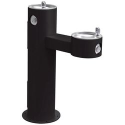 Elkay LK4420BLK Bi Level Pedestal Drinking Fountain - Non Refrigerated, 14"W x 31"D x 40-5/16"H, Black, 316 Stainless Black Powder