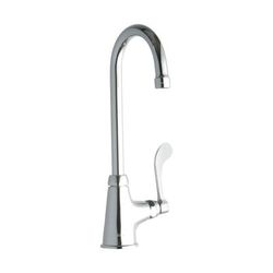 Elkay LK535GN05T4 Deck Mount Pantry Faucet w/ 5" Gooseneck Swing Spout & 4" Wrist Blade Handles, Chrome