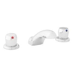 Elkay LK651 Concealed Deck Mount Metering Faucet w/ 5" Spout & Push Button Caps, Chrome