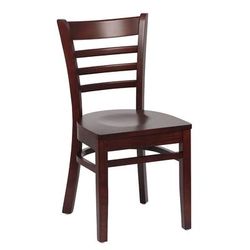 Royal Industries ROY 8001 W Side Chair w/ Ladder Back - Beechwood, Walnut Finish