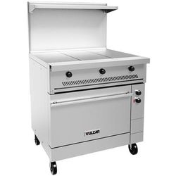 Vulcan EV36S-3HT208 36" EV Series Commercial Electric Range w/ 3 Hot Tops, 208v/1ph/3ph, 3 Hotpot Sections & Oversized Oven, Stainless Steel