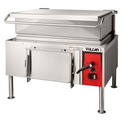 Vulcan VE40 208/3 40 gal. Tilt Skillet - Open Base, Includes Faucet, Strainer, 208v/3ph, Stainless Steel