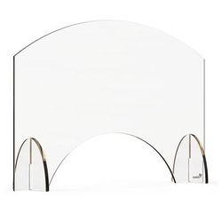 Rosseto AG002 Freestanding Safety Shield w/ Pass Thru Window - 24"L x 15 1/2"H, Acrylic, Clear, Pass-Through Window