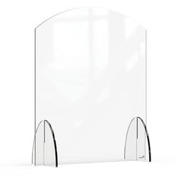 Rosseto AG007 Freestanding Safety Shield - 24"L x 28"H, Acrylic, Clear