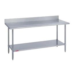 Duke 314S-3636-5R 36" 14 ga Work Table w/ Undershelf & 300 Series Stainless Steel Top, 4 3/5" Backsplash