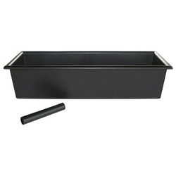 Bar Maid CR-760 Bar Drain Tray w/ Drain Tube - 14" x 5" x 3", Black