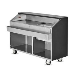 FWE BBC-5 L1 60"L Portable Bar w/ 60 lb Ice Bin, Black