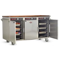 FWE HLC-7H-21 Undercounter Insulated Mobile Heated Cabinet w/ 21 Pan Capacity, 120v, 1/2 Height, 3 Compartments, Stainless Steel