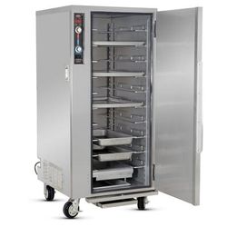 FWE MT-1826-15 Full Height Insulated Mobile Heated Cabinet w/ 10 Pan Capacity, 120v, Humidified, 10 Tray Slides, Stainless Steel