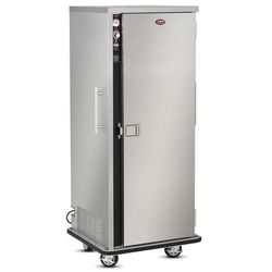 FWE P-80 80 Plate Heated Meal Delivery Cart, 120v, Humidifying, Silver