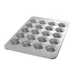 Chicago Metallic 44555 Large Crown Muffin Pan, Makes (20) 3 1/2" Muffins, AMERICOAT Glazed 26 ga Aluminized Steel