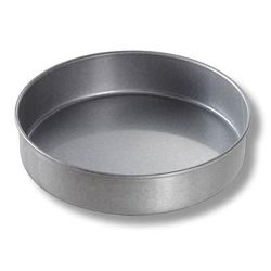 Chicago Metallic 49025 Cake Pan, 9" Dia., 2" Deep, AMERICOAT Glazed 26 ga. Aluminized Steel, Silver, 1 Dozen