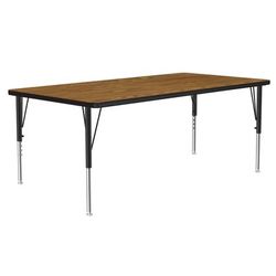Correll A3672-REC-06-09-09 Activity Table w/ 1 1/4" High Pressure Top, 72"W x 36"D, Oak, Brown