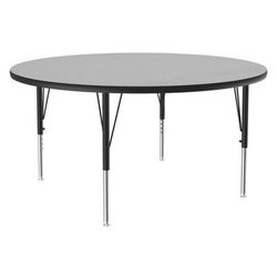 Correll A48-RND-15-09-09 48" Round Table w/ 1 1/4" High Pressure Top, Gray Granite