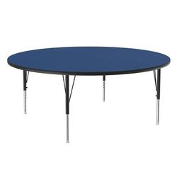 Correll A60-RND-37-09-09 60" Round Table w/ 1 1/4" High Pressure Top, Blue